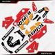 Red & Orange Repsol Graphics Sticker kit fits Honda Grom  MSX125 21-24 2021 2022