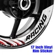 Red Inner Decal Wheel Rim Stickers S11W For Kawasaki Z000 19 20 21 22 23