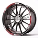 899 949 1199 1200 1299 Ducati Corse Wheel Decals Rim Stickers Stripe BLACK RED