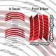 Motorcycle GP02 Red 17 inch Wheel Sticker For Honda CB650R 19 20