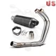 For Yamaha MT-07 FZ-07 2014-2025 Whole System Black Muffler Exhaust Header Pipe