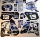 YAMAHA DT 125 1991 2003 4BL DE03 TRIBAL BLUE DECOR DECAL Sticker