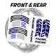 Blue 17 inch Wheel Sticker FC66 For Suzuki Bandit GSF 1250 07-18 17 16 15