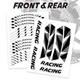 DIMA 17'' Rim Wheel Stickers Decal Graphic Kit Set For Kawasaki Z400 19-21