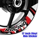 S17W Inner Wheel Rim Sticker Decals 17 Inch For Suzuki SV 050X 19 20