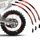 For BETA 125 RR-S 17-19 18 Wheel Stickers Rim 21" 18" Dirt Bike A01B Red