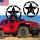 2pcs 20" Black Distressed Military pentagram Decal Stickers For Jeep Wrangler