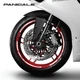 Wheel stripes for DUCATI PANIGALE V2 V4 1299 959 1199 stickers rim decals white