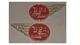 New&nbsp;BSA Golden Flash Gas Tank Badges Emblems - Red/Gold Color Scheme...