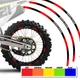 Red Dirt Bike MX Wheel Rim Sticker R01B For Honda CRF 250F 25 24 23 22 21 20 19
