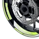 L-Green 17" Racing Wheel Rim Stickers For Kawasaki Z650 17 18 19 20 21 22 23