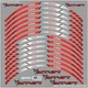 YAMAHA MT-07 Motorcycle Bike Wheel Rim Red Laminated Stripes Decals Stickers Kit