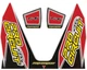 Pro Circuit Ti-6 Exhaust Muffler Red/Black Decal Sticker Kit (DC22TI6-RED)
