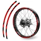 Red W02B Wheel Rim Sticker Decal Tapes For Suzuki RMZ 450 2005-2020