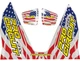 Pro Circuit Stars & Stripes T-6 Exhaust Decal Kit (DC22T6-SS)
