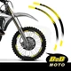 Yellow B01B 21 18 inch Rim Wheel Stickers For Suzuki DR 200S 2015-2020 18 19 20