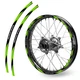 Green R01B Wheel Rim Sticker Decal Tapes For Kawasaki KXF 450 2006-2019