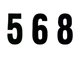 "#568" 7" Tall Black "Extreme" Stick-On Race Numbers - 3 Pack Dirt Digits