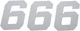 DCOR - 45-34-6 - Race Number Plate - #6 - White - 4"