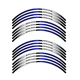 Blue RUSH2 Wheel Sticker 17 inch Rim For Kawasaki Ninja 650 17 18 19 20 21