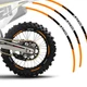 21" 18" A01B Stripe Dirt Bike Wheel Stickers For Honda XR 650R 00-07 06 05 04 03