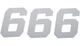 Dcor Race Plate Number #6 4"H White 3-Pack