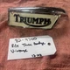 Triumph Bonneville TR6 OEM 82-9700 Right Fuel Tank Emblem Badge R/H Vintage 