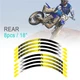 21" 18" A01B Stripe Dirt Bike Wheel Stickers For Honda XR 400R 96-04 03 02 01 00