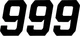 DCOR - 45-33-9 - Race Number Plate - #9 - Black - 4"
