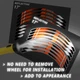 A01B Orange Reflective Rim Stickers For Yamaha YZF R1 14 15 16 17 18 19 20 21 22