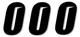 Dcor Slash Plate Number #0 4"H Black 3-Pack