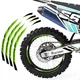Green 21in 19in Front Rear Rim Wheel Sticker Decals For Honda CR CRF Dirt Bike