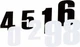 Moose Racing Race Number 6in. - No.5 - Black - 80115