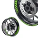 For Kawasaki ZX14R Ninja 2012-2022 19 20 21 22 Green Rim Wheel Stickers AA02 Set