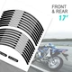 White S05B Morocycle Tape Wheel Sticker 17" For Kawasaki Ninja 650R 06-23