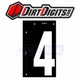Dirt Digits XT73W-4 Extreme Digit Competition Stick-On Numbers for Graphics fp