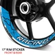 17 inch Vinyl Wheel Rim Stickers S28W For Yamaha FZ10 MT-10 18 19 20 21