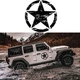 1x Black 20'' US Army Military Star Car Trunk Door Sticker Vinyl Decal Universal