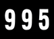"#995" 7" Tall White "Extreme" Stick-On Race Numbers - 3 Pack Dirt Digits