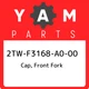 2TW-F3168-A0-00 Yamaha Cap, front fork 2TWF3168A000, New Genuine OEM Part