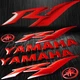 5.75" 3D Vinyl Logo&Letter Decal+6" Fairing Sticker YZF-R1/R1S/R1M Chrome Red