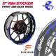17'' Yellow Wheel Rim Stickers GP01 Kit For Suzuki Bandit GSF 1250 07-18 16 17