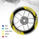 Yellow Inner Decal Wheel Rim Stickers S19W For Suzuki SV 050X 19 20