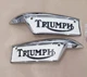 New Petrol Tank Badges Painted Triumph T100-T120-T140-T150-TR6 82-9700 & 82-9701
