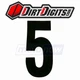 Dirt Digits XT43W-5 Extreme Digit Competition Stick-On Numbers for Graphics bg