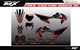 Fit KTM XCW XCFW EXC EXCF 2020 to 2023 & 2019 to 2022 SX SXF XC XCF graphic kit