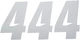 DCOR - 45-32-4 - Slash Number Plate - #4 - White - 7"