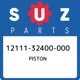 12111-32400-000 Suzuki Piston 1211132400000, New Genuine OEM Part