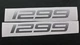 Ducati  1299 Fairing sticker / decal pair. size 140mm x 20mm in Metallic Silver