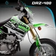 Suzuki Drz 400sm Drz400 s kit decals graphic Stickers Supermoto Custom Green 